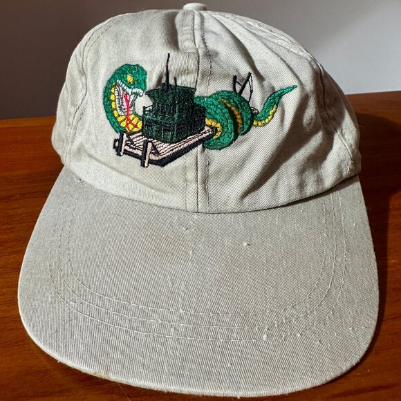 Anaconda (1997) - Movie Crew Wrap Gift - VTG Ball Cap Embroidered (Beige) - Rare - Picture 1 of 5